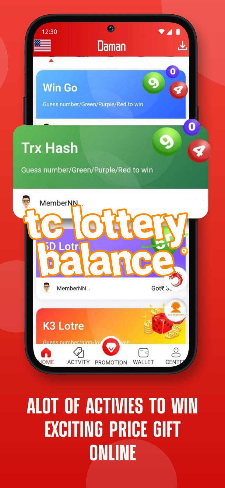 tc lottery balance Screenshots